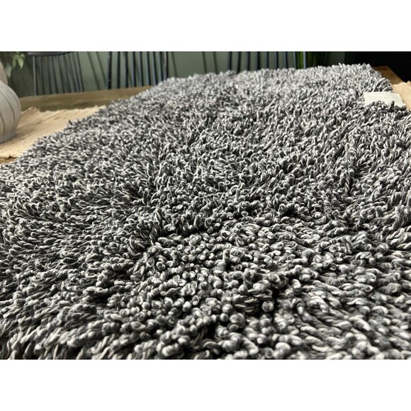Casaluna Cotton Looped 40x24" Bath Rug Mélange Machine Washable GRAY NEW - Picture 4 of 4